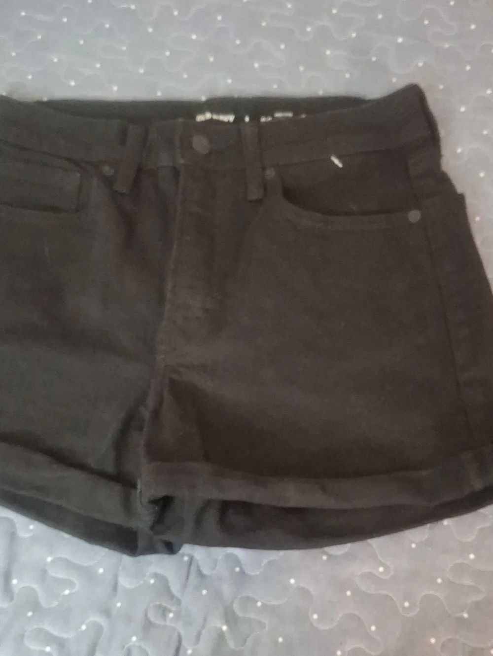 Old Navy OG Straight Black Women's High-Rise Denim Shorts size 6